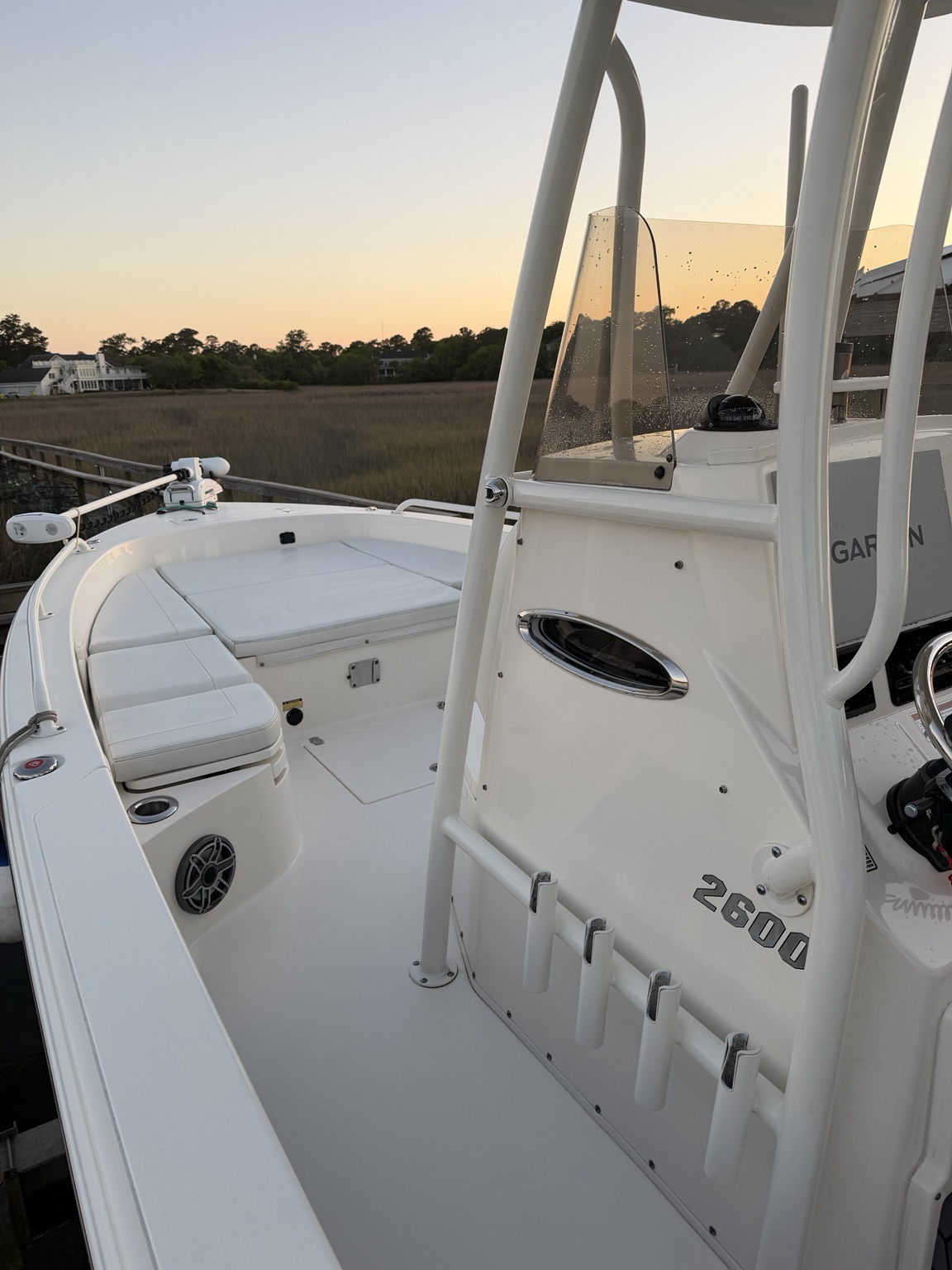 Console and interior deck